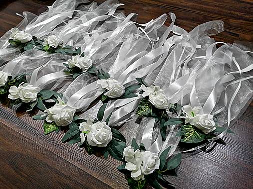 Dekorácie - Mašle 50 cm Greenery - 12359460_