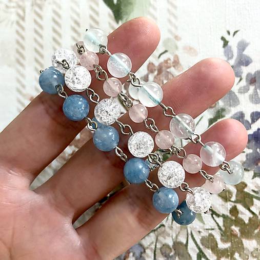 Blue Jade Rosary Bracelet / Ruženec do auta alebo náramok s modrým jadeitom