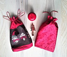 Úžitkový textil - Darčekové vrecko - vianočné lux - 12364701_