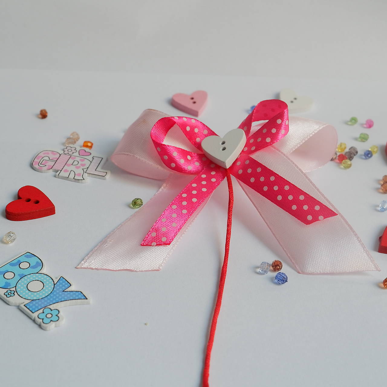 Stužka (mašlička) proti urieknutiu na kočík (Ružová)