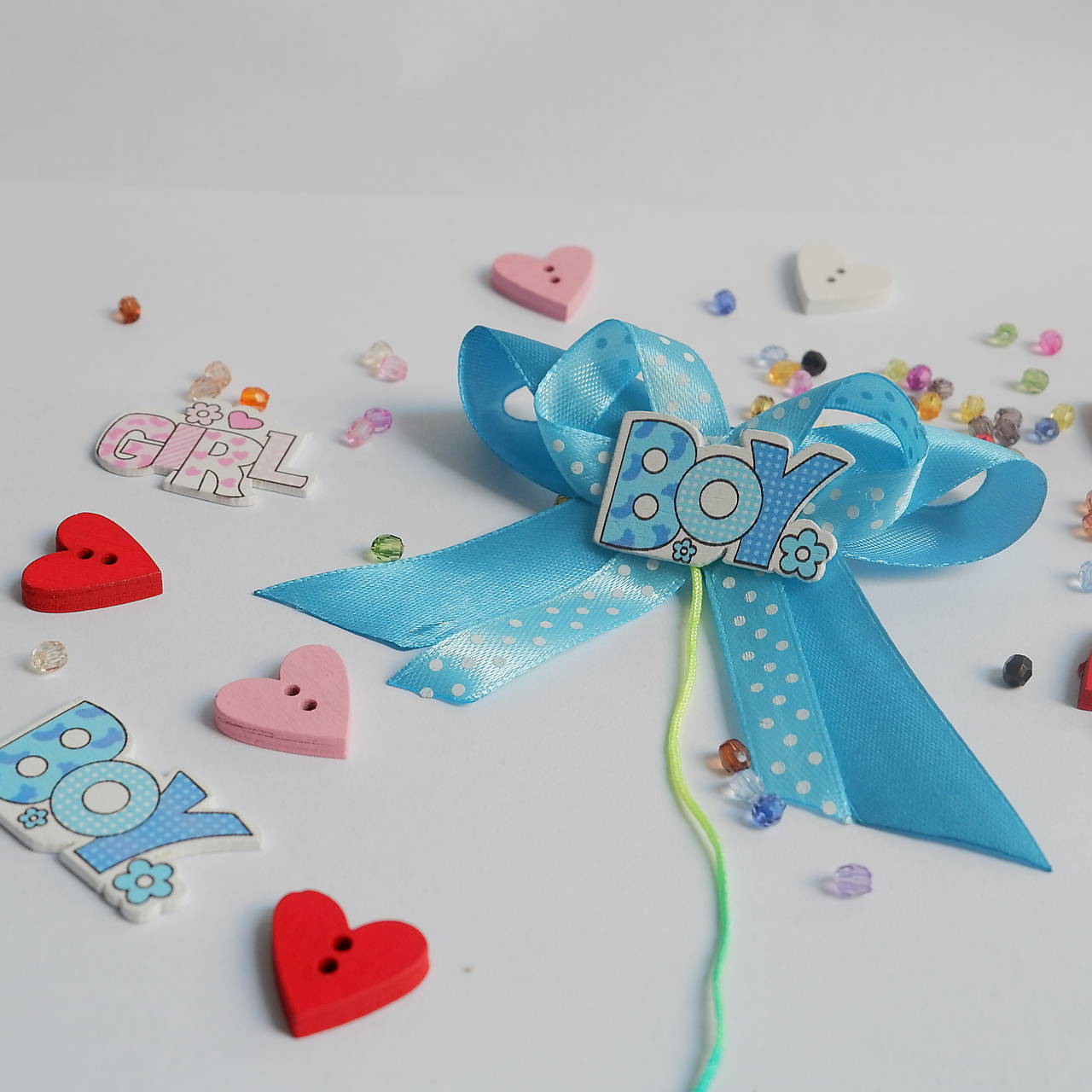 Stužka (mašlička) proti urieknutiu na kočík (Modrá)