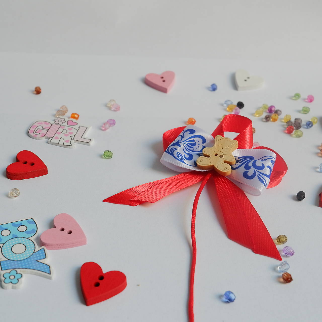 Stužka (mašlička) proti urieknutiu na kočík (Modrá)