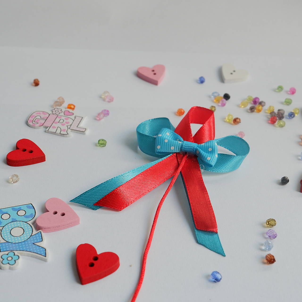 Stužka (mašlička) proti urieknutiu na kočík (Modrá)