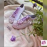 Ponožky, pančuchy, obuv - Svadobné tenisky vo farbe Levandule - 12368809_