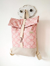 Rolltop batoh Vlnky na ružovej