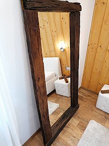 Zrkadlá - Exkluzívne dubové zrkadlo zo starého dreva - 12370009_