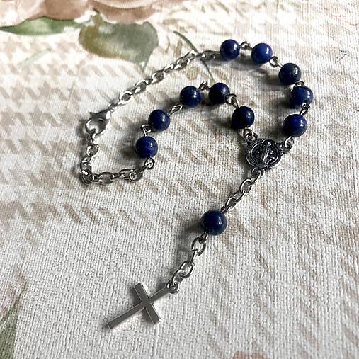 Lapis Lazuli Rosary Bracelet / Ruženec do auta alebo náramok s lazuritom