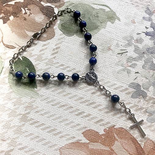 Lapis Lazuli Rosary Bracelet / Ruženec do auta alebo náramok s lazuritom