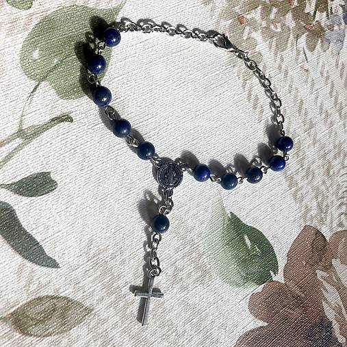 Lapis Lazuli Rosary Bracelet / Ruženec do auta alebo náramok s lazuritom