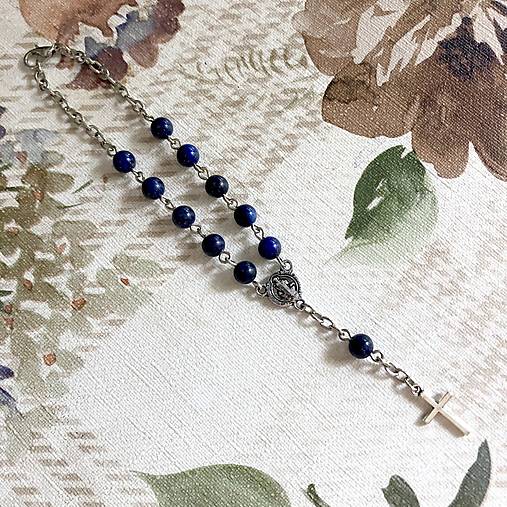 Lapis Lazuli Rosary Bracelet / Ruženec do auta alebo náramok s lazuritom