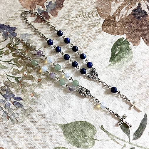 Lapis Lazuli Rosary Bracelet / Ruženec do auta alebo náramok s lazuritom