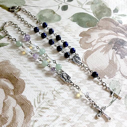 Lapis Lazuli Rosary Bracelet / Ruženec do auta alebo náramok s lazuritom