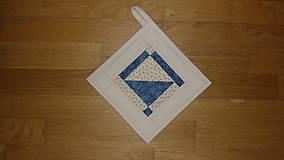Chňapka béžovo-modrá (trojuholník)