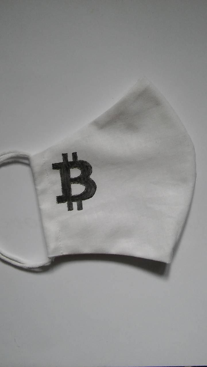 Rúško s logom Bitcoin