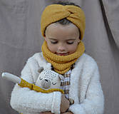 Detské čiapky - Baby turbančelenka...zlatá - 12370472_