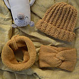 Detské čiapky - Baby turbančelenka...zlatá - 12370474_
