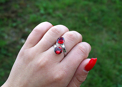 Duo Swarovski Element z rhodiovaného striebra