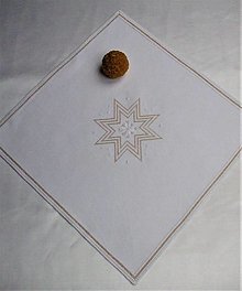 Úžitkový textil - Ručne vyšívaná vianočná dečka PN3  štvorec 51 x 51 cm - 12377970_