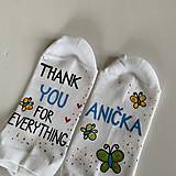 Ponožky, pančuchy, obuv - Maľované ponožky ako poďakovanie (s - 12376831_