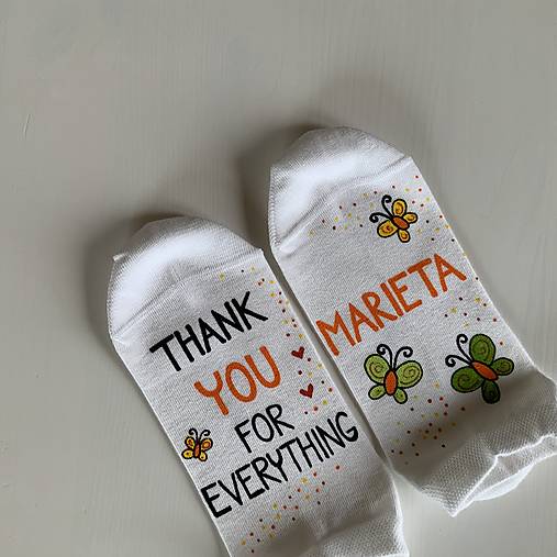 Maľované ponožky ako poďakovanie (s