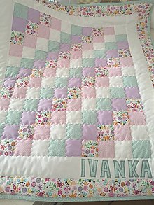 Detský textil - Patchwork deka Romantic Ivanka - 12379400_