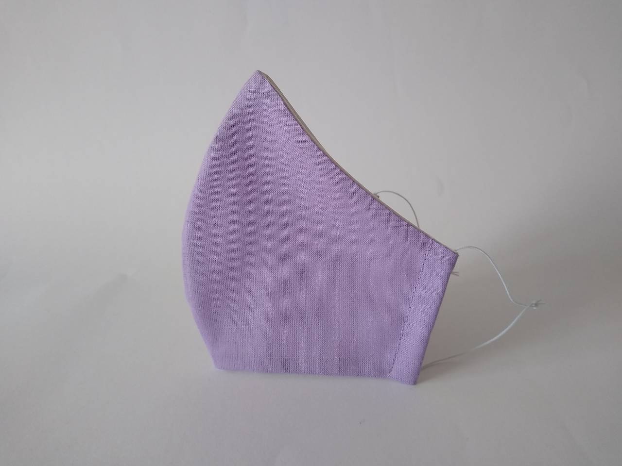 Dizajnové rúško fialové tvarované dvojvrstvové