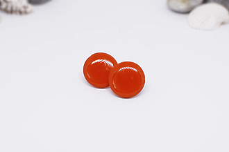 Náušnice - KRUH-ové napichovačky - chirurgická oceľ (20 mm) (Oranžová) - 12381860_