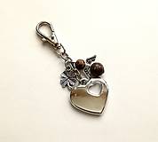 Kľúčenky - Kľúčenka "srdce" s minerálovým anjelikom - 12381853_