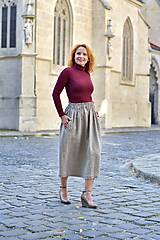 Sukne - TINA - ľanová sukňa s vreckami "RôZNE FARBY" - 12382866_