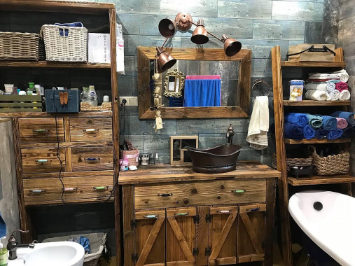 Nábytok - Kúpeľňa so starého dreva 3 - 12379405_