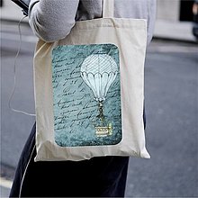 Nákupné tašky - Taška 100% bavlnené plátno / Balon No.1 - 12382048_