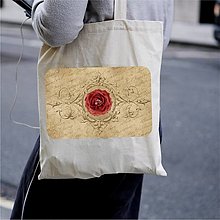 Nákupné tašky - Taška 100% bavlnené plátno / Ruža No.1 - 12382562_