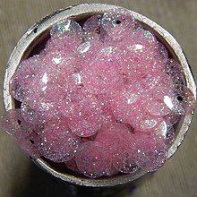 Iný materiál - Flitre lomené 7mm (ružové glitrové) - 12380741_