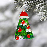 Vianočný stromček - vianočná dekorácia (s čiapkou)