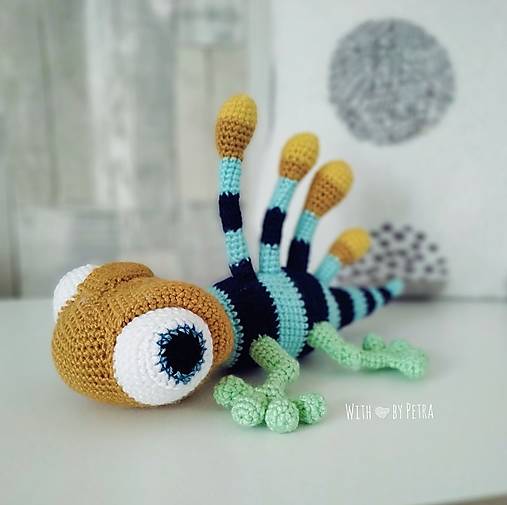 Hračky - Háčkovaný dinosaurus /Prehistorický jašter Albert  - 12385855_