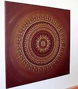 Obrazy - Mandala STABILITA (brown) 60 x 60 - 12386898_