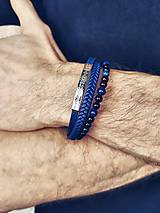 Pánske šperky - Hej Goraľu | pánsky / chlapčenský trojnáramok (modrý) - 12386350_