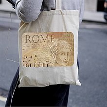 Nákupné tašky - Taška 100% bavlnené plátno / Rím No.1 - 12389814_