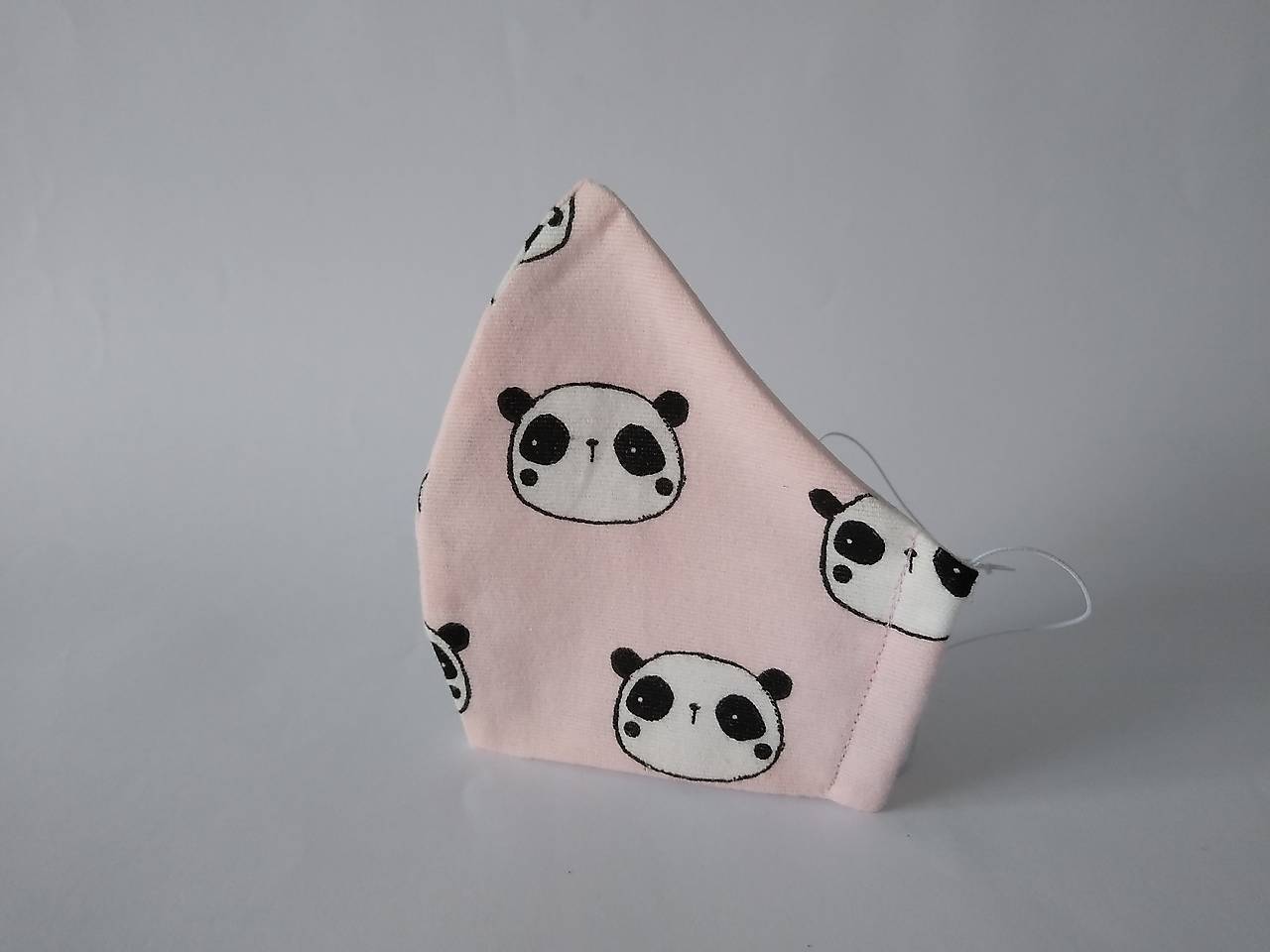 AKCIA dizajnové rúško panda ružová tvarované dvojvrstvové