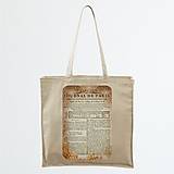 Nákupné tašky - Taška 100% bavlnené plátno / Journal de paris - 12393553_