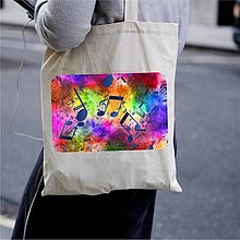 Nákupné tašky - Taška 100% bavlnené plátno / Noty No.1 - 12392196_