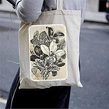 Nákupné tašky - Taška 100% bavlnené plátno / Kvety No.1 - 12392341_