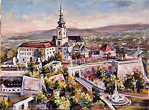 Obrazy - Pohľad na Nitriansky hrad - 12394645_