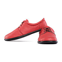 Ponožky, pančuchy, obuv - Šnúrovacie barefoot topánky - rosso fueco - 12398545_