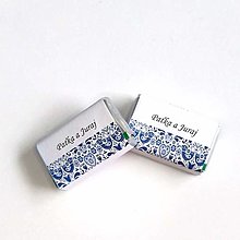 Darčeky pre svadobčanov - Svadobné mini čokoládky - folk (Folk č.12) - 12397796_