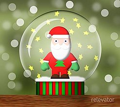 Grafika - Snežítko(grafika) vianočné (Santa) - 12398449_