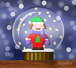 Grafika - Snežítko(grafika) vianočné (dieťa) - 12398457_