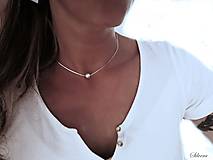 Náhrdelníky - Stieborný 925 náhrdelník s perlou - 12403778_