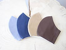 Rúška - Jednofarebné tvarované 2 a 3 vrstvové ochranné rúško -  100% bavlna - dámske/pánske (Príplatok za tretiu vrstvu) - 12400904_