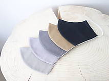 Rúška - Jednofarebné tvarované 2 a 3 vrstvové ochranné rúško -  100% bavlna - dámske/pánske (Príplatok za tretiu vrstvu) - 12400908_